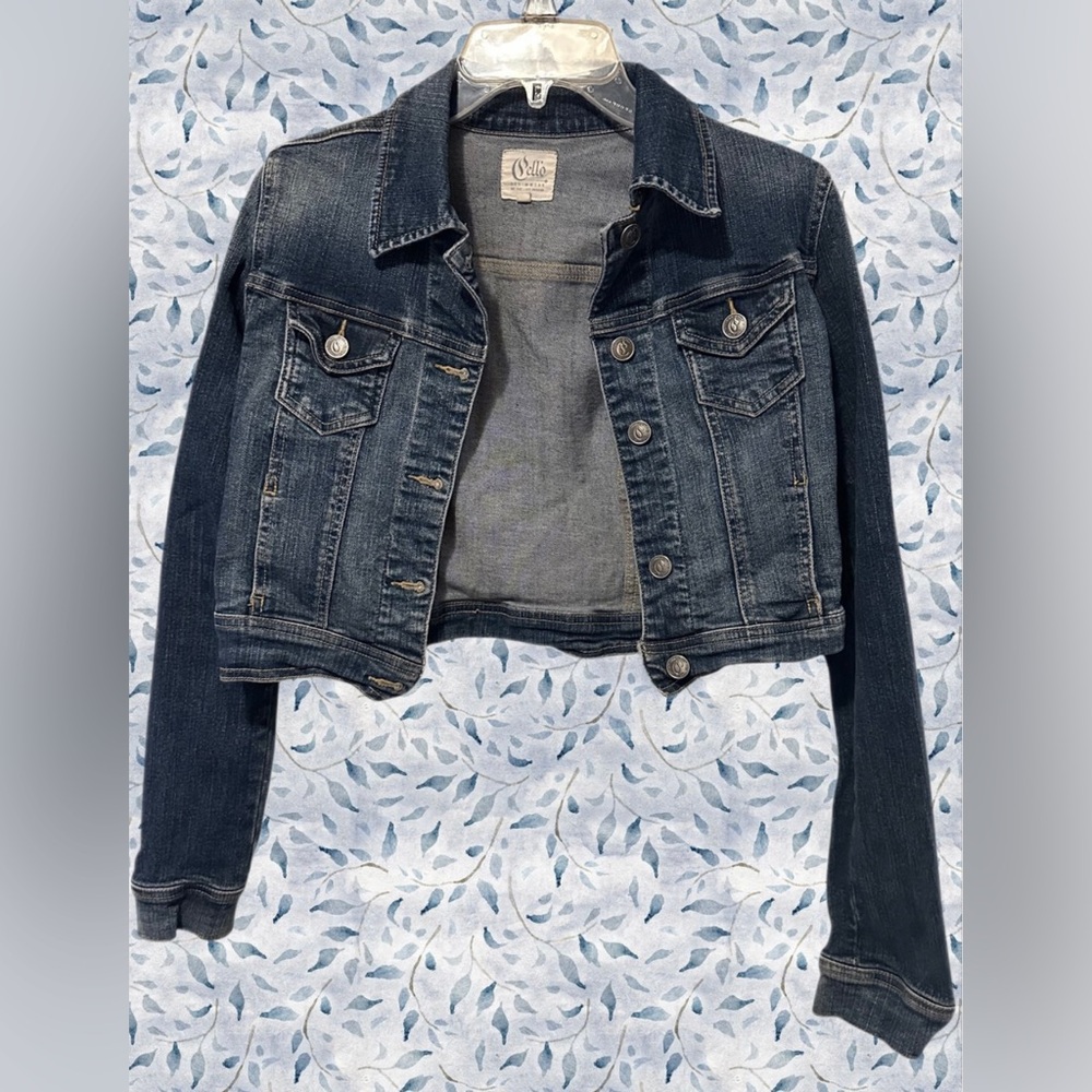 Cello Denimwear Dark Wash Cropped Denim Jacket - Women’s Size M
